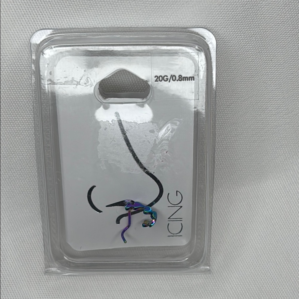 Icing Multicolor Heart Nose Ring 20G/0.8mm
